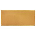 Easy-To-Organize Slim Line Bulletin Board; Natural Cork-Fiberboard; 12 x 36; Oak Frame EA39390
